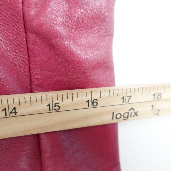 Fossil Leather Y2K Sydney Shopper Tote Red Shoulder Bag Purse Handbag With Flaws - Picture 14 of 15